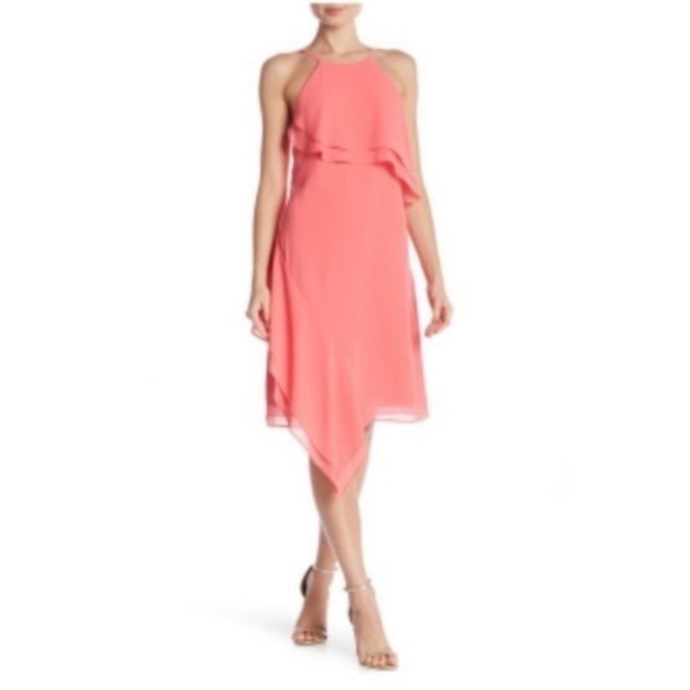 NWT Nanette Lepore Flamingo Dreams Chiffon Dress Size 10